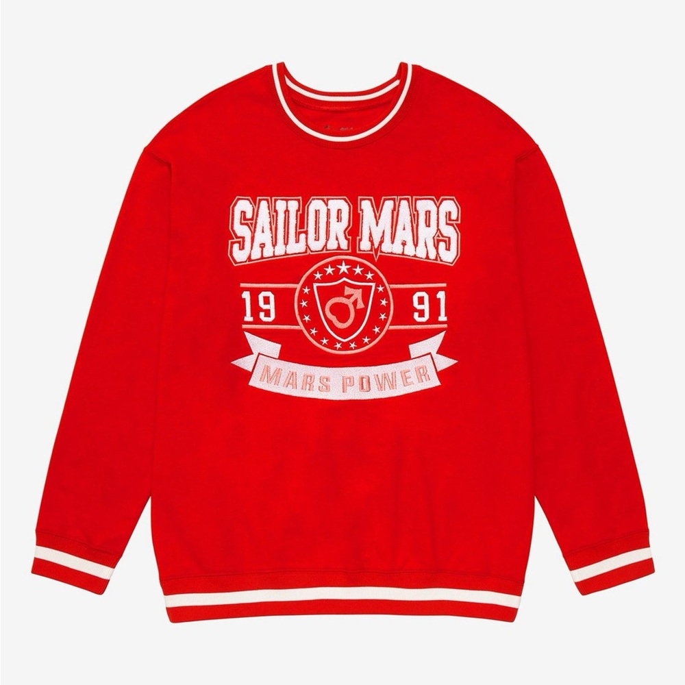 Pretty Guardian Sailor Moon Sailor Mars Varsity Crewneck- BoxLunch Exclusive SM